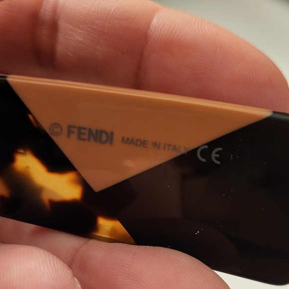 Fendi Black Sunglasses with Color Block Arms - Picture 9 of 12